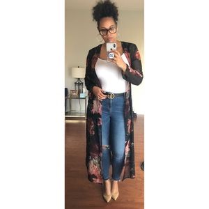 EUC Sheer Kimono/Beach Cover Up